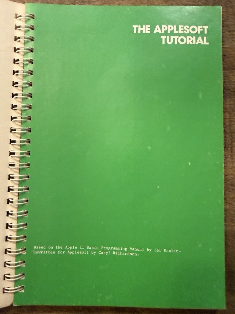 FREE SHIP! 1981 The Applesoft Tutorial Apple II Computer VINTAGE
