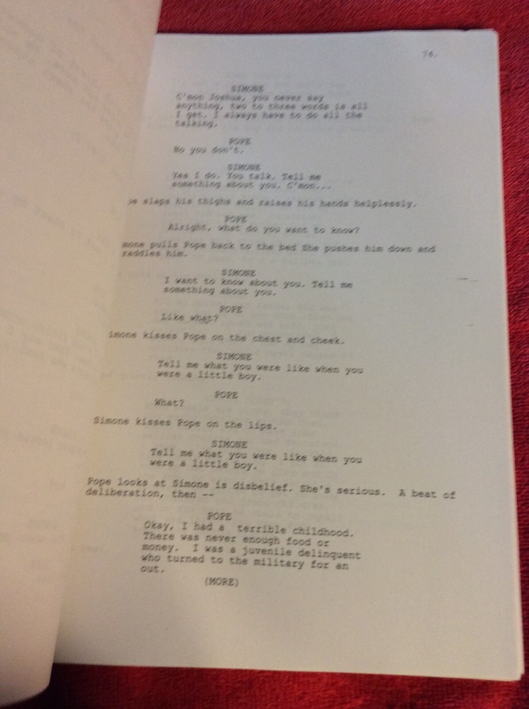 ORIGINAL SCRIPT SHOOTING SCHEDULE BLOOD MONEY MICHAEL MCCANTS
