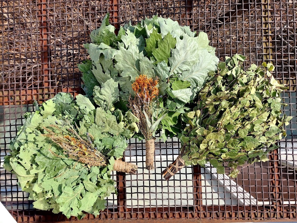 12st Oak canadian brooms+herbs sauna banya venik whisks Eiche 2025 Ukrainian fre