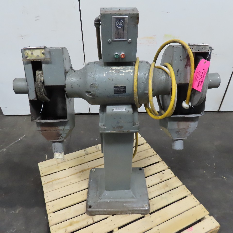 12" Pedestal Buffer Polishing Grinder 480V 3Ph 2 Sided