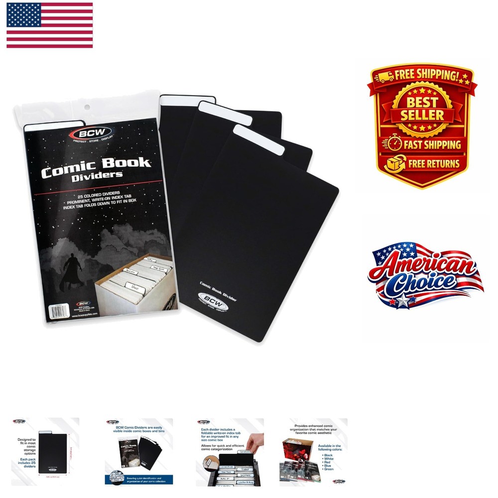 Acid-Free Comic Dividers - 25 Pack for Efficient Comic Storage Solutions