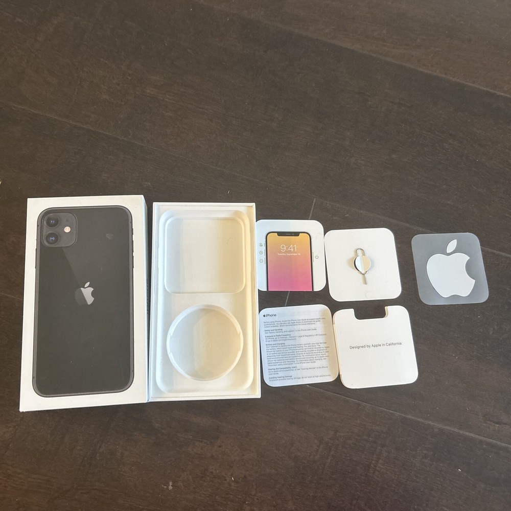 Apple iPhone 11 - Black - 64 Gb Box Only Sticker Sim Remover