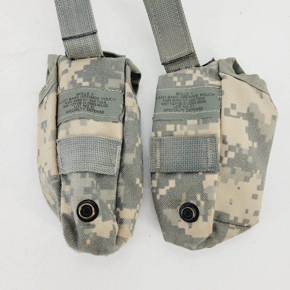 2 x USGI MOLLE ACU Flash Bang Pouch NSN Utility