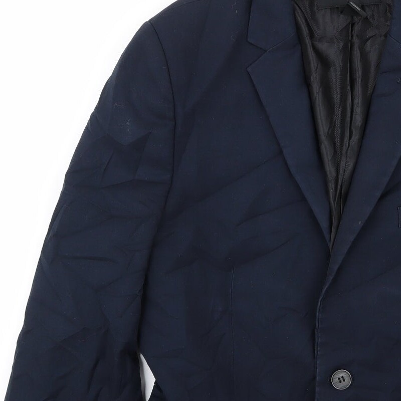 H&M Mens Blue Polyester Blend Blazer Size 36