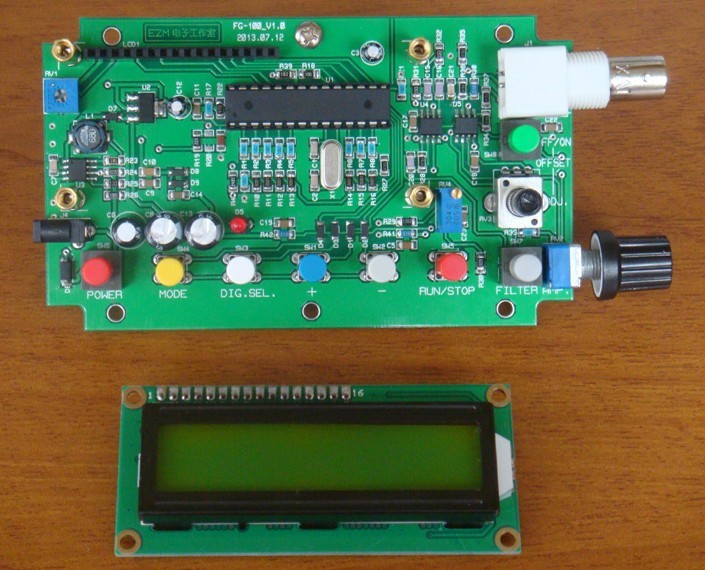 FG-100 DDS Function Signal Generator Module 1HZ-500KHz Sine +Square Wave w/case