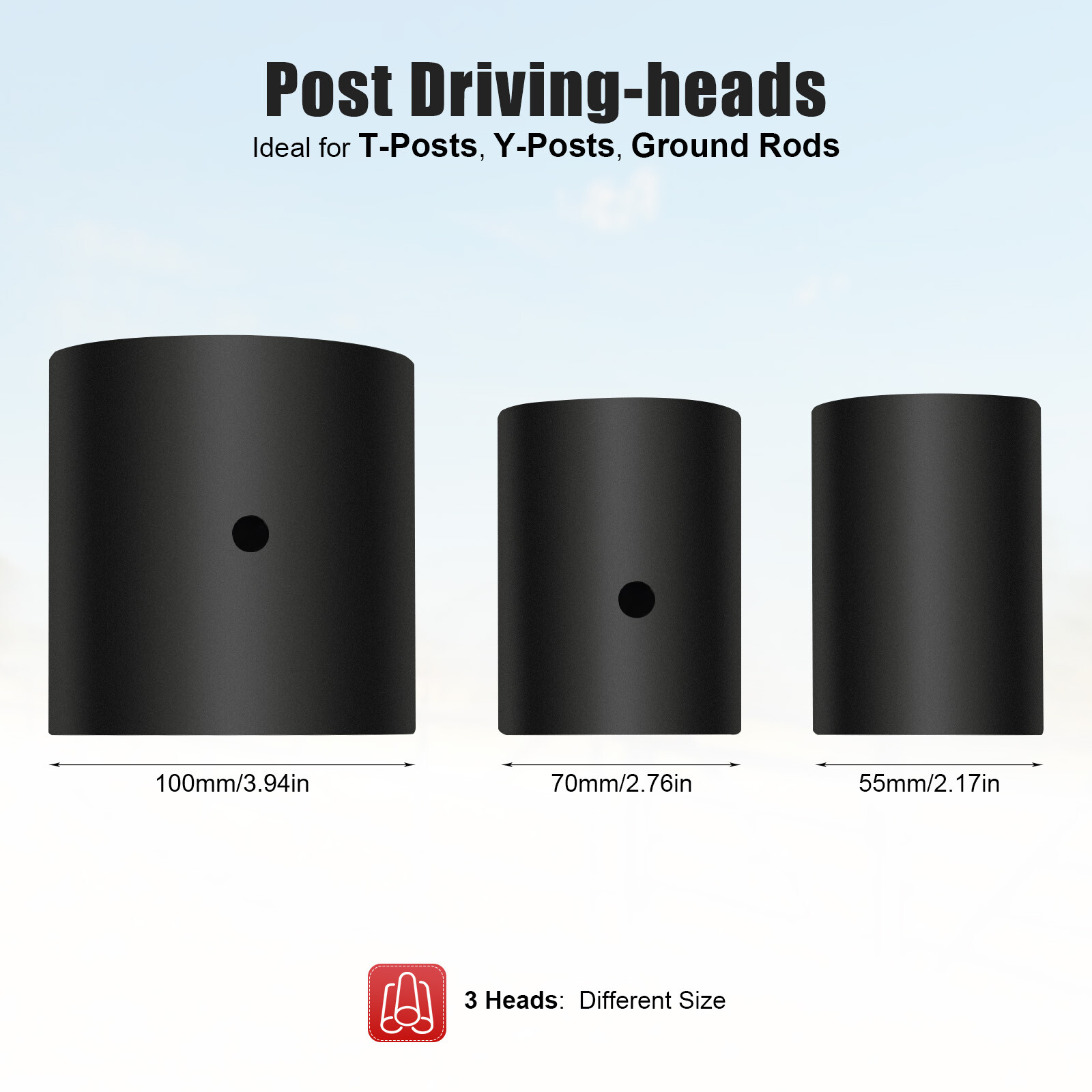 2 Stroke Post Driver Air Cool Machine Mixed Oil/Gasoline Powered Pile 52 CC