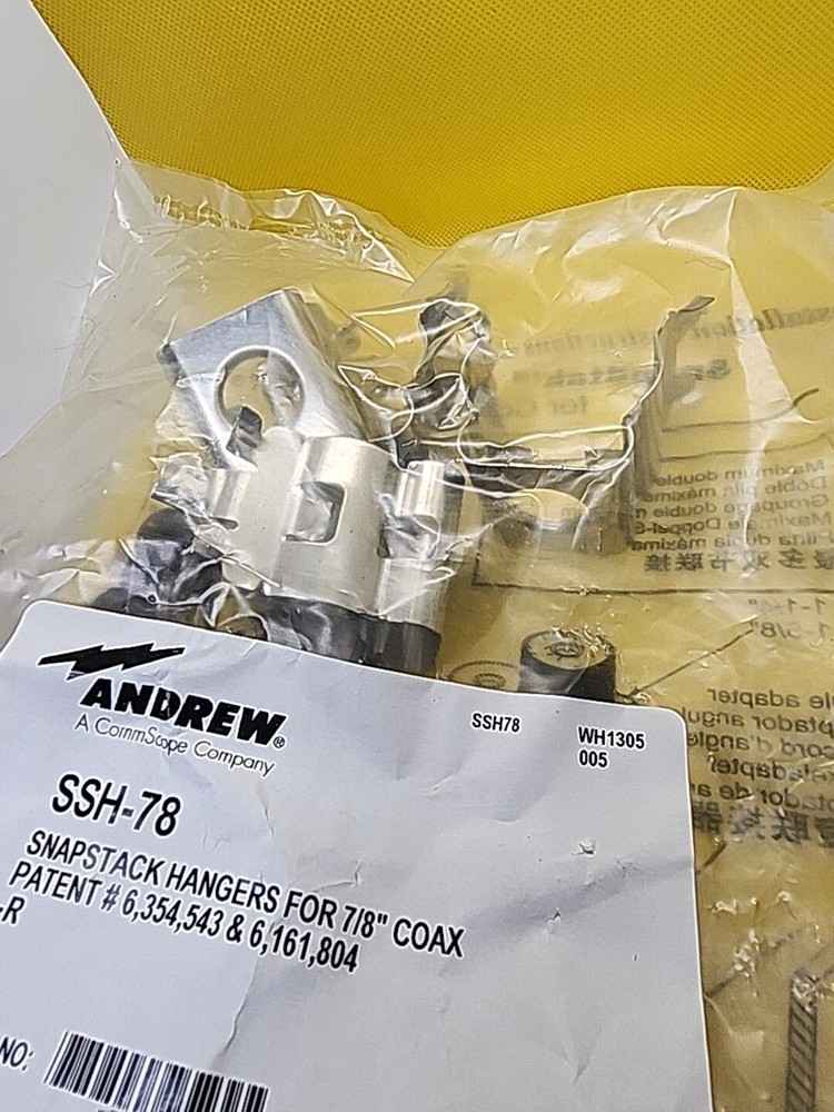 ANDREW COMSCOPE SSH-78 SNAPSTACK HANGERS FOR 7/8" COAXIAL CABLE [2WS 3]
