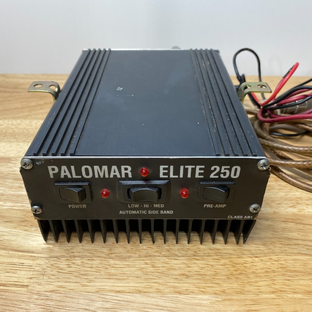 Palomar Elite 250 CB Radio Linear Amplifier Class AB1 Preamp-Powers On, Untested