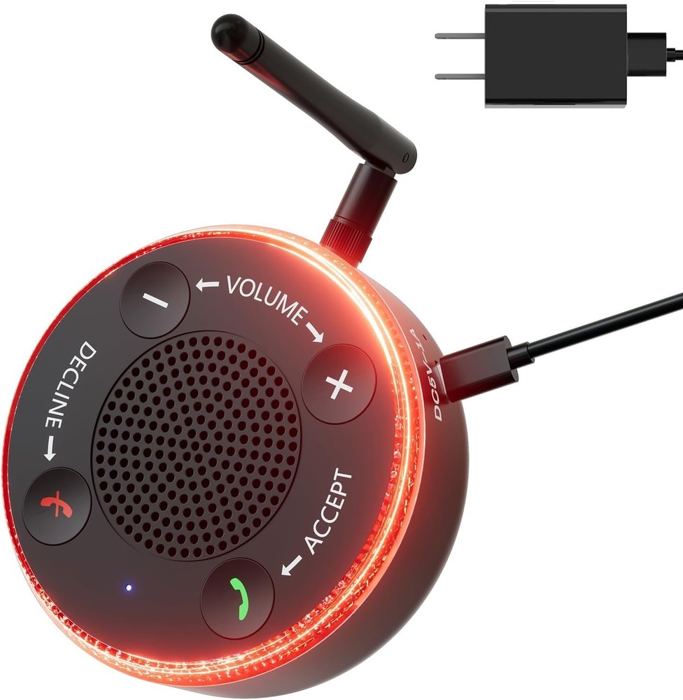 Loud Bluetooth Phone Ringer Amplifier 116dB Flasher for Seniors iOS Android