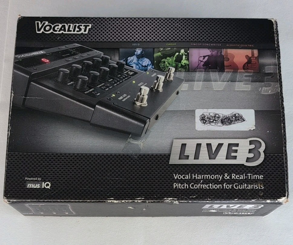 Digitech Vocalist Live 3 Vocal Multi Effects Processor Pedal + Power Supply