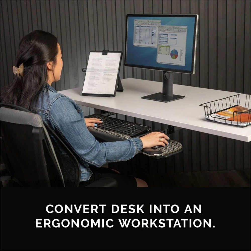 Fellowes Office Suites Underdesk Keyboard Tray, Black/Silver
