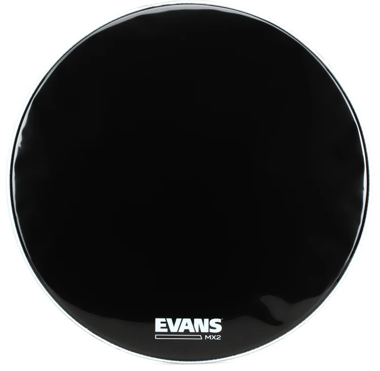 Evans MX2 Black Marching Bass Drumhead - 32 inch