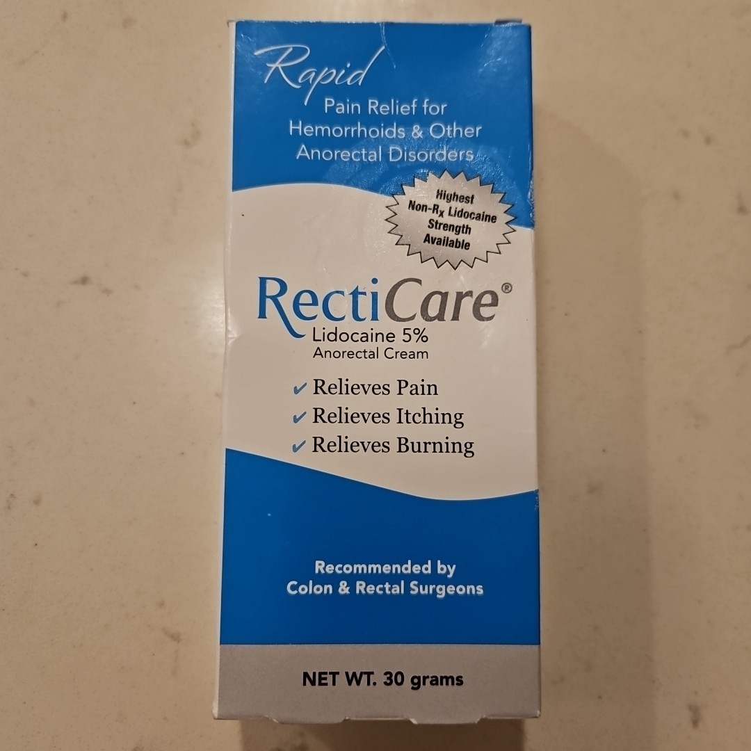 Recticare Anorectal Rapid Pain Relief Cream 30g Exp 06/2026+