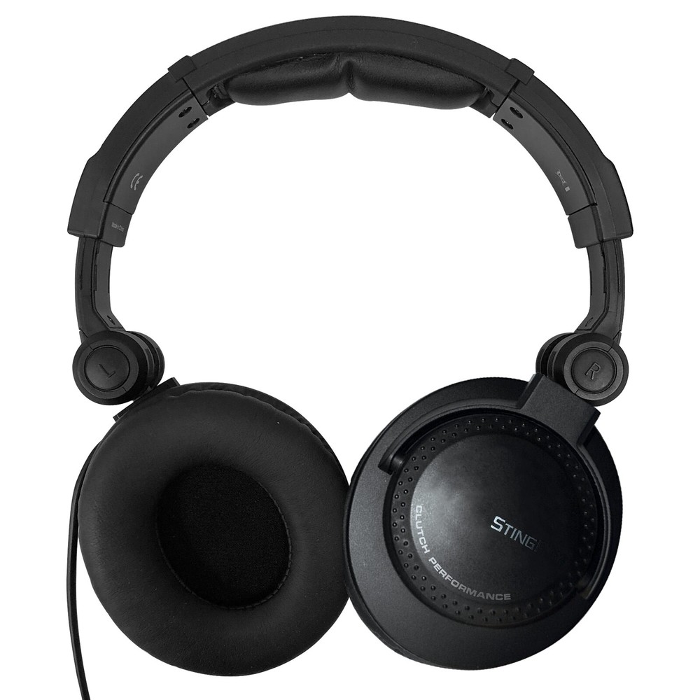Professional Foldable Black DJ Studio Reference Headphones w Cushions 2 Pack