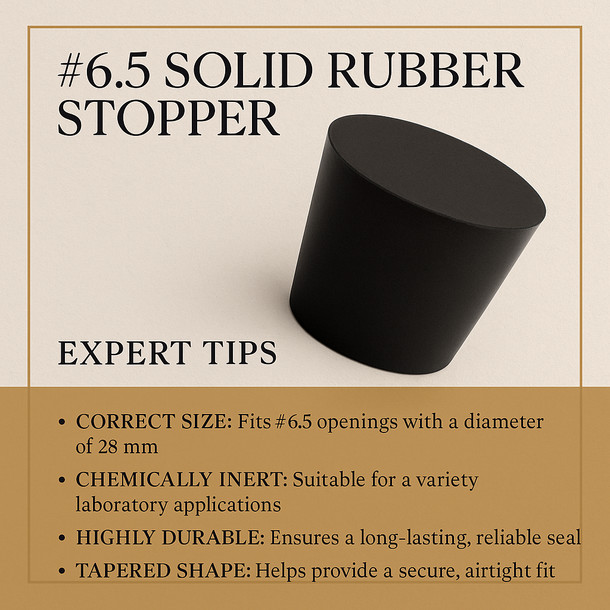 LD Carlson No. 6.5 Solid Rubber Stopper