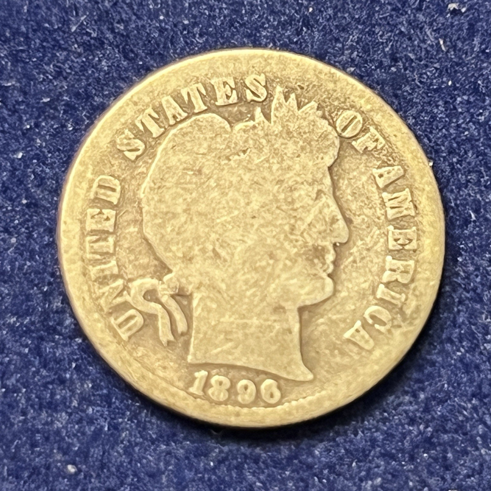 1896-O Barber Silver Dime Rare Key Date New Orleans