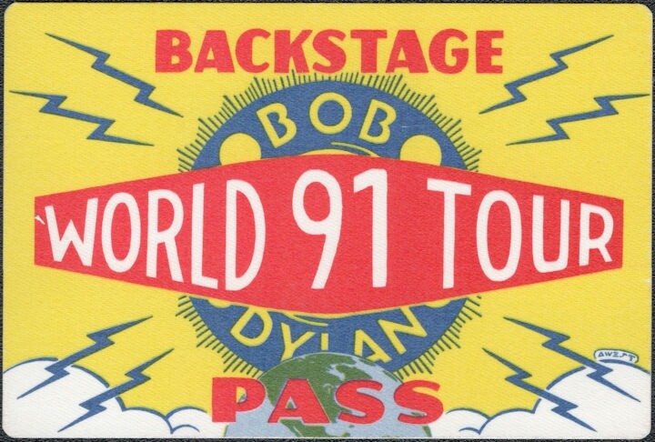Bob Dylan Backstage Pass -1991 Cloth Pass