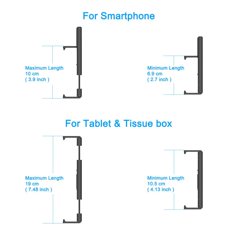 Universal Kitchen Tablets Wall Mount Holder for Smartphones,eReader - iPad Pro