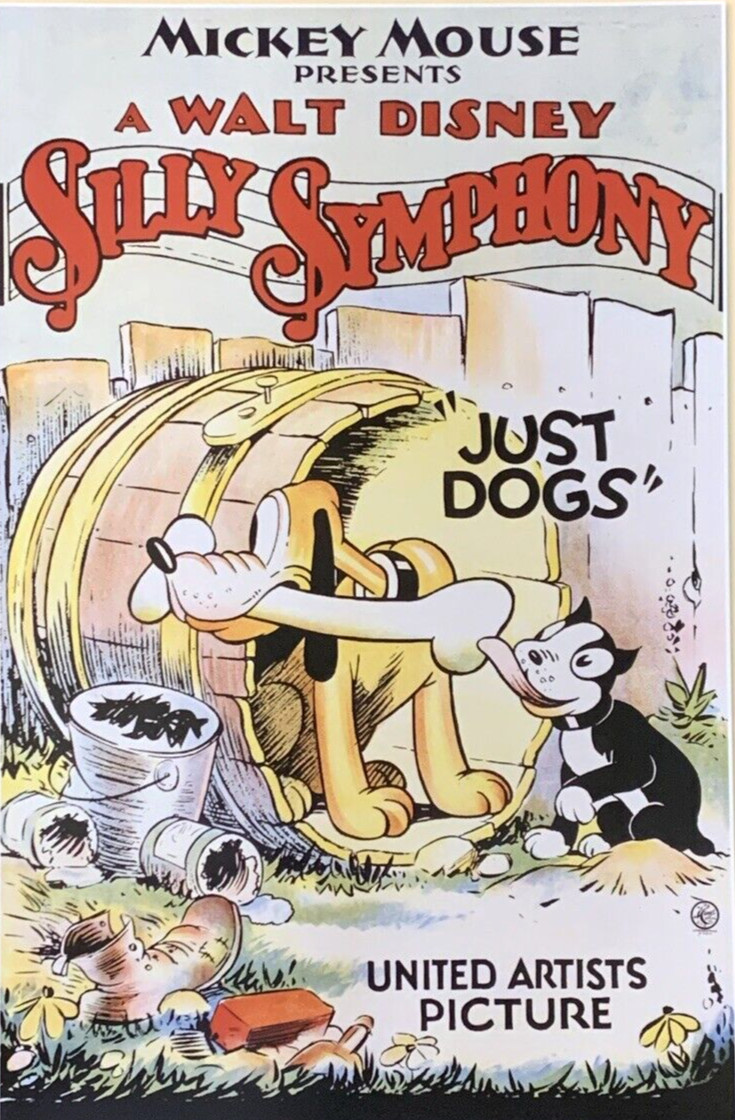 Mickey Mouse Silly Symphony 1932 Just Dogs Movie Walt Disney United Artist #0031