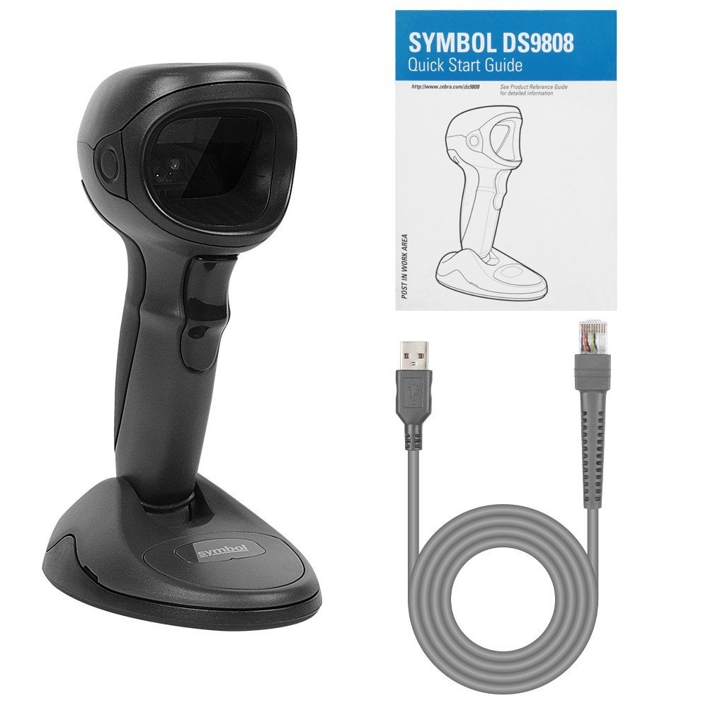 Zebra Symbol DS9808-SR00007NNWR 2D/1D/QR Code Barcode Scanner With USB cable US