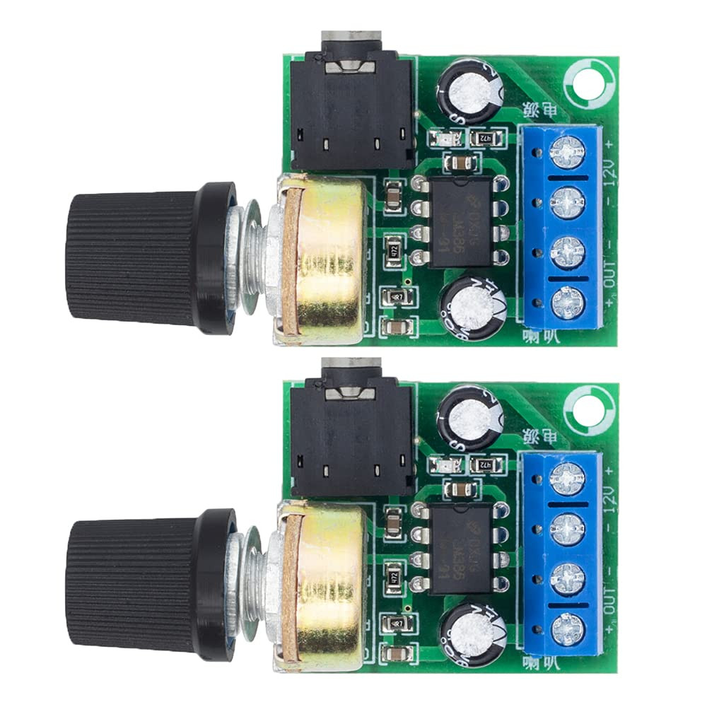 2Pcs LM386 10W Mini Power Amplifier Board Audio Amplifier Module DC 3-12V Volume