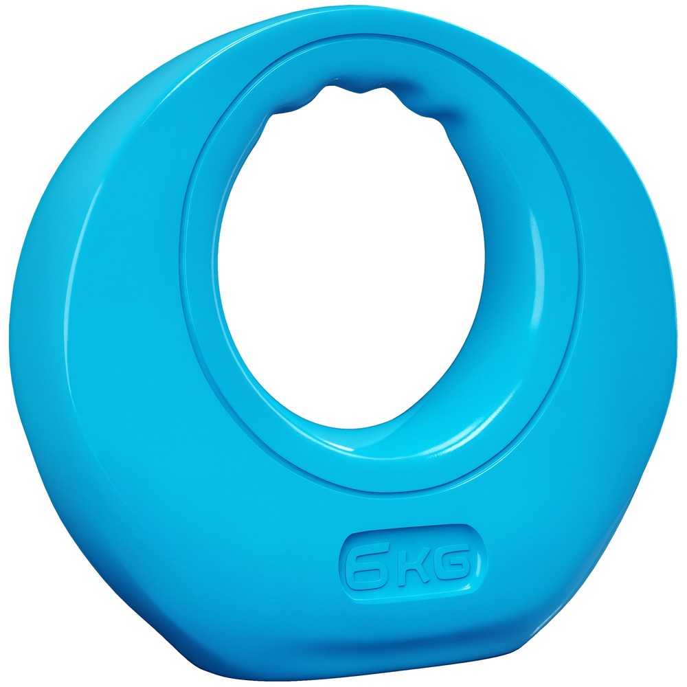 13lbs Kettlebell with Wide Handle, Light Blue