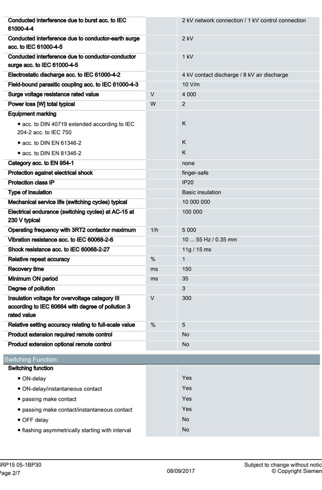 Siemens 3RP1505-1BP30 Time Delayed Relay Timer AC DC
