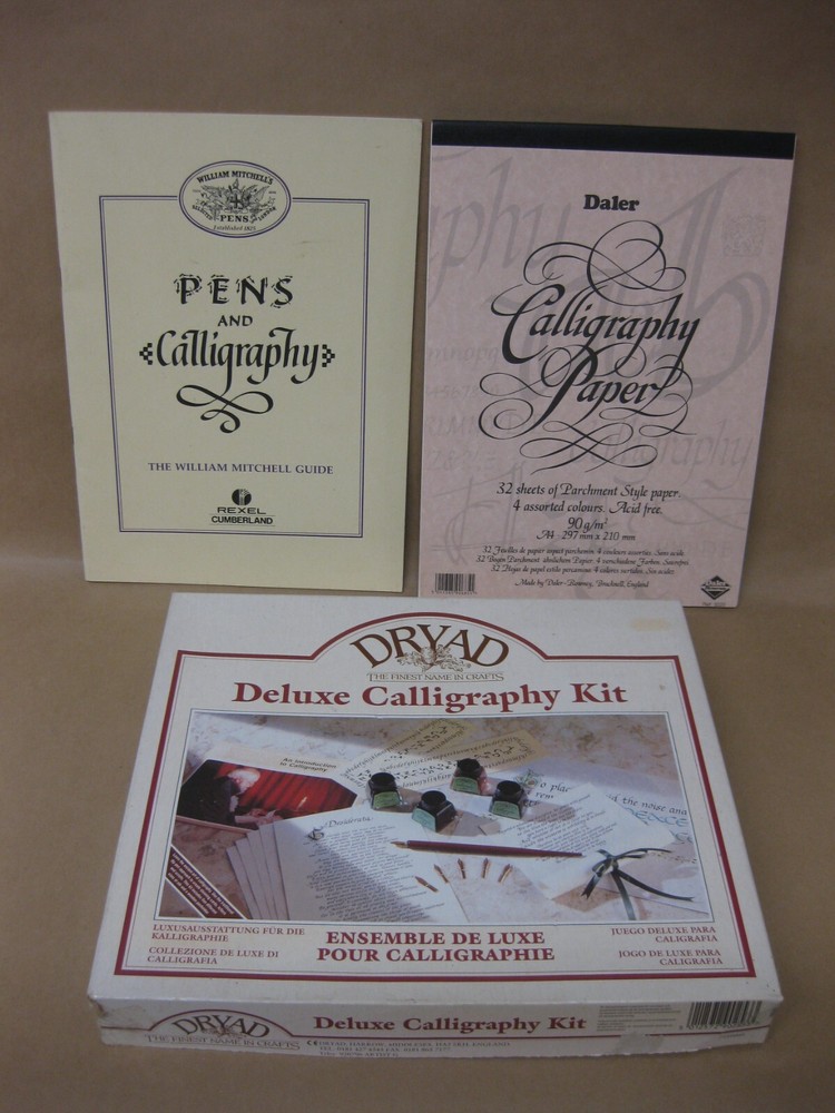Calligraphy Bundle~ William Mitchell Guide / Daler Paper / Dryad Calligraphy Kit