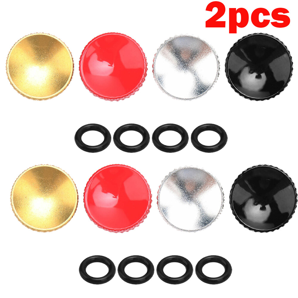 2 Pcs Brass Concave Shutter Release Button Rubber Ring for Fujifilm Leica Nikon
