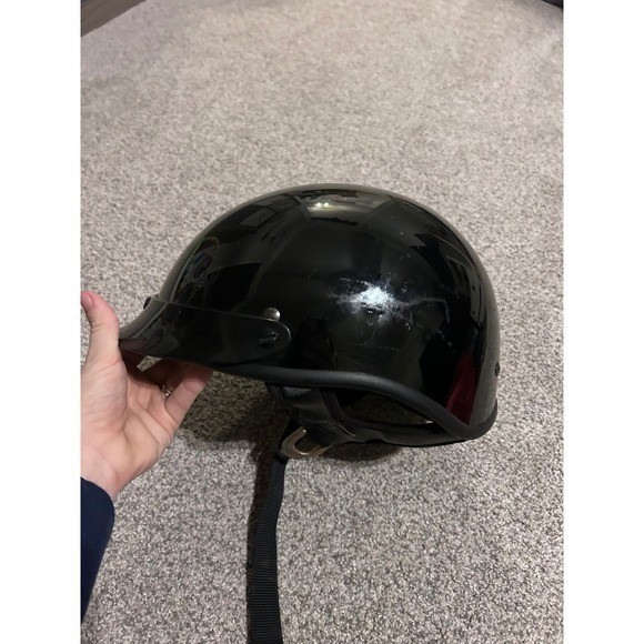 Fulmer Trooper DOT Motorcycle Helmet Black Half Shell Riding Size L