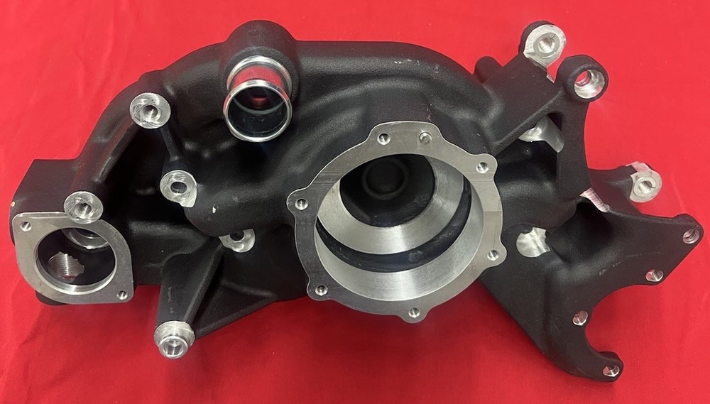 Holley 97-225 LT Mid Mount Cooling Manifold Black A/C Delete