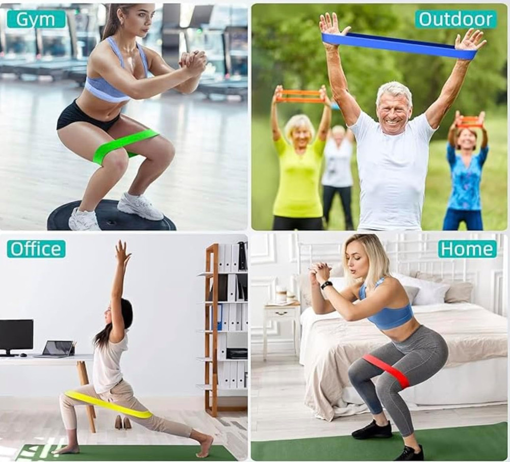 Resistance Bands Set for Workout – 5 Pack Durable Loop Exercise Bands for Streng