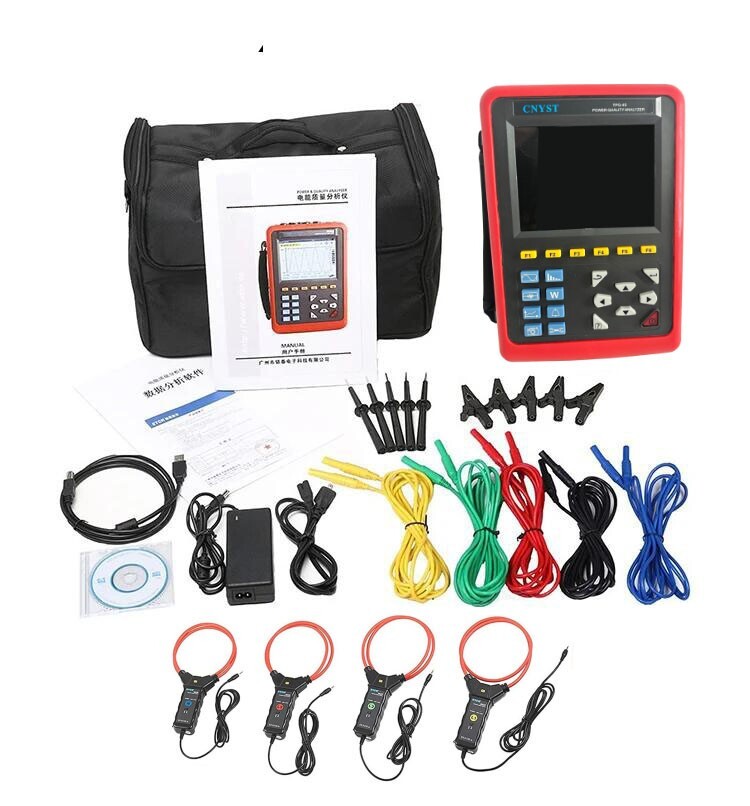 Power Quality Meter Analyzer With 4 PCS Ф300mm Flexible Coil Current Sensor