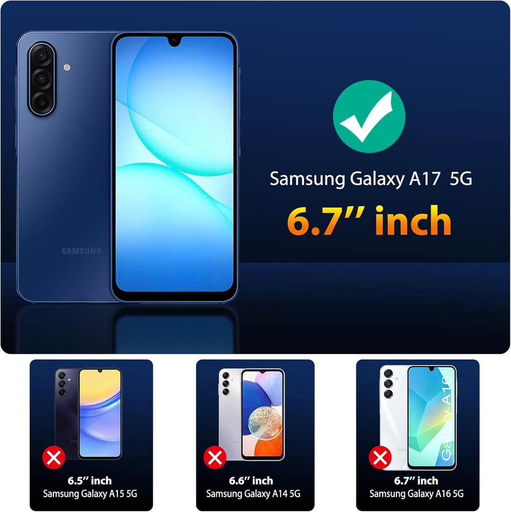 3 Pack Screen Protector for Samsung Galaxy A17 5G + 3 Pack Camera Lens Protector