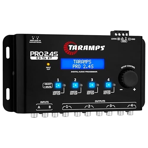 Pro 2.4S DSP Crossover full Digital Signal Processor and Equalizer with Black