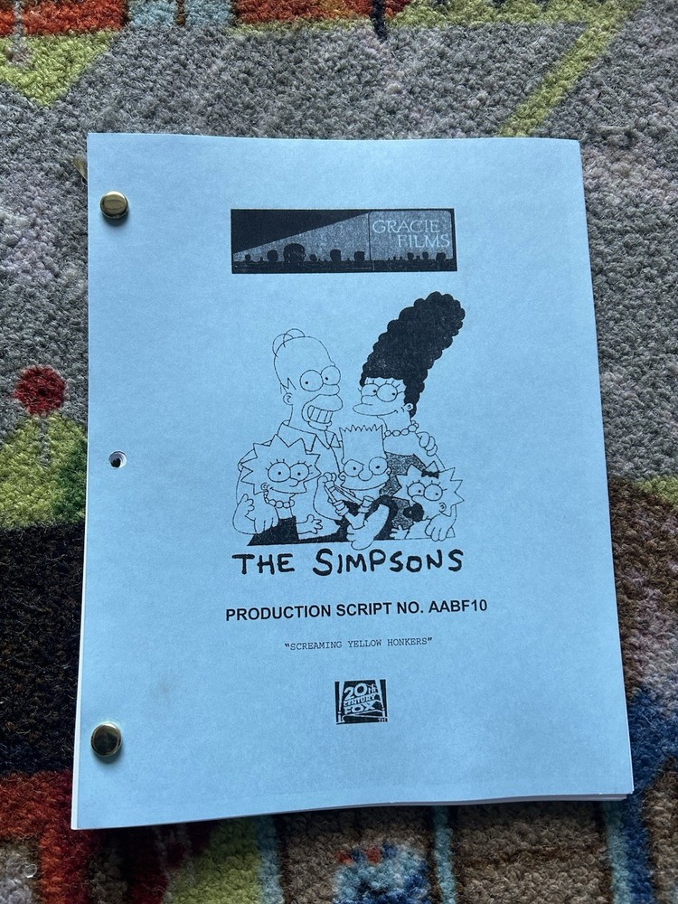 The Simpsons Original Script 1999 S 10 Ep 15 Table Draft