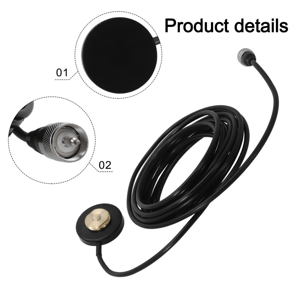 Convenient NMO Magnet Mount Base for UHF NMO Antennas 5M Cable Easy Setup
