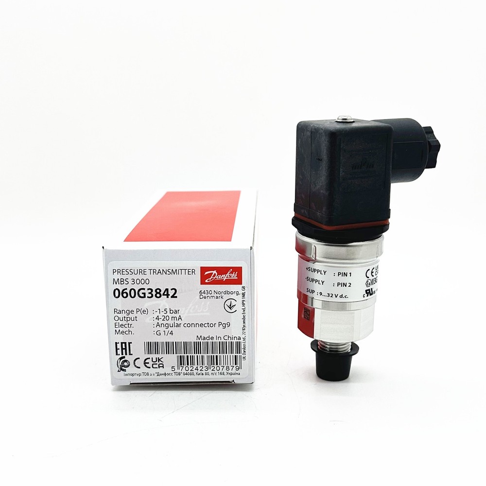1pcs Danfoss Pressure Transmitter Sensor MBS3000 -1~5Bar 060G3842