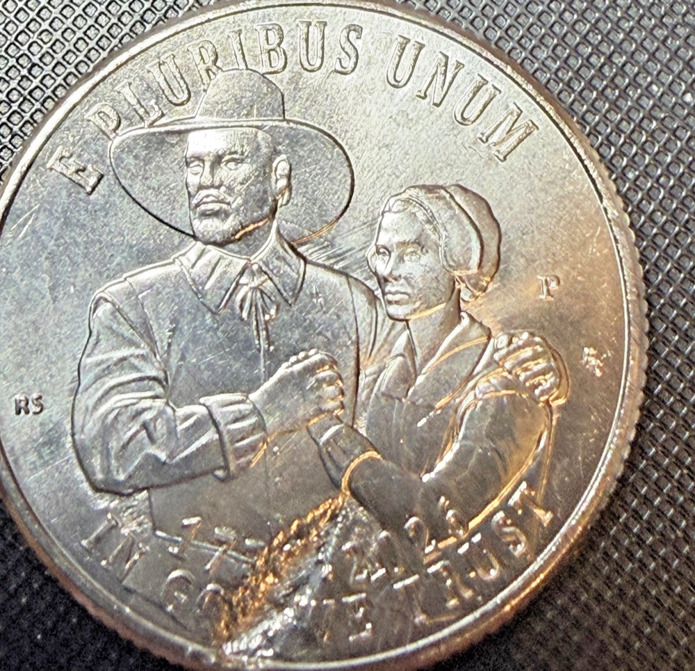 2026 P Mayflower Compact Quarter with a Struck-Through and Feeder Finger Errors