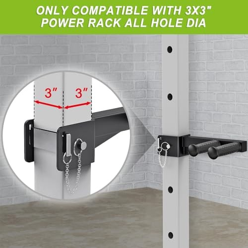 Nordic Hamstring Curl Attachment, 3"x3" Dip Bar Attachment (Soft Rubber Handle)