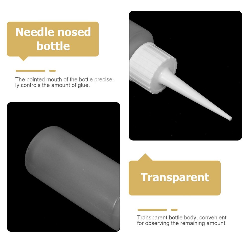 100 Pcs Sewing Agent Bottle Precision Tip Applicator Clear Dispensing Bottles