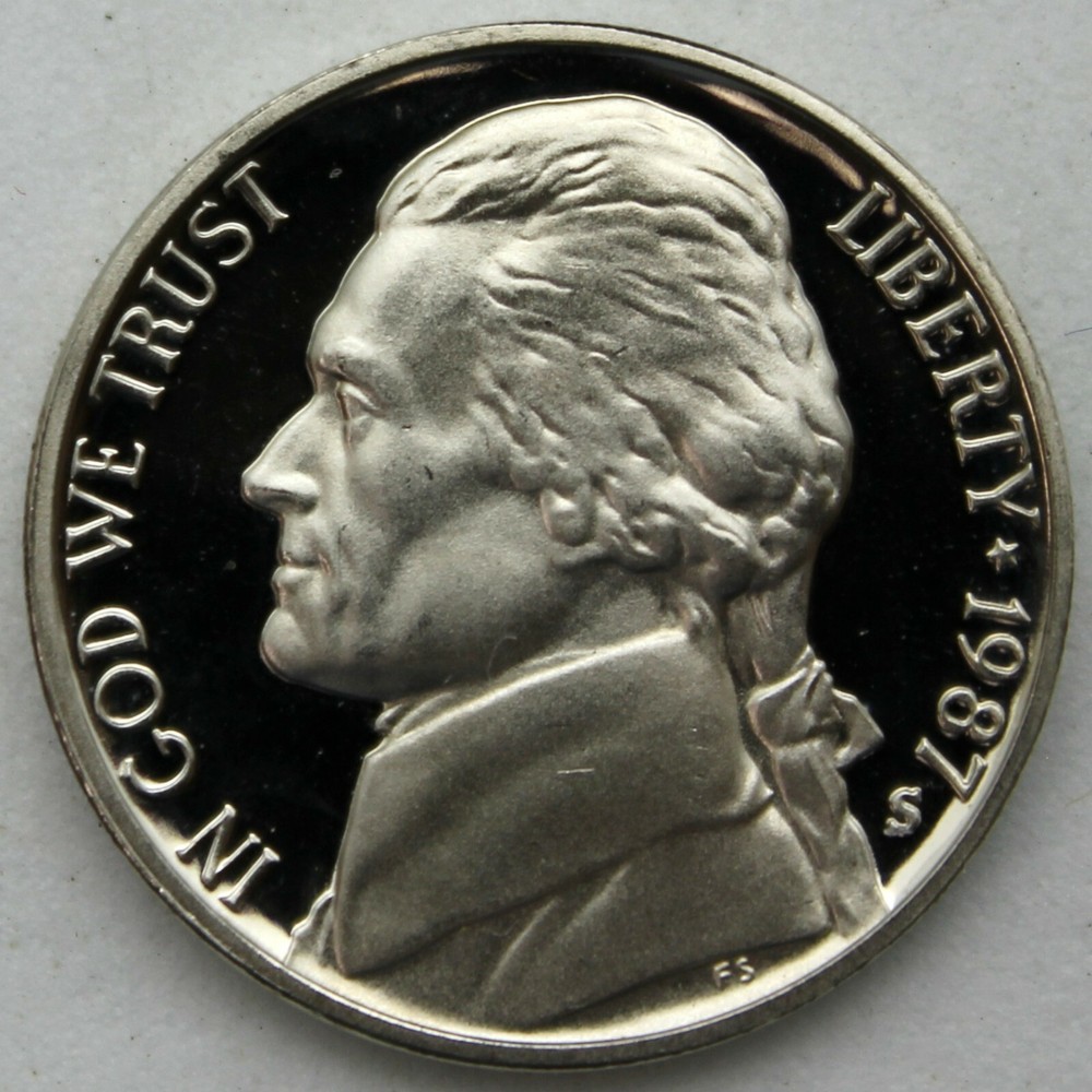 1987-S Proof Jefferson Nickel