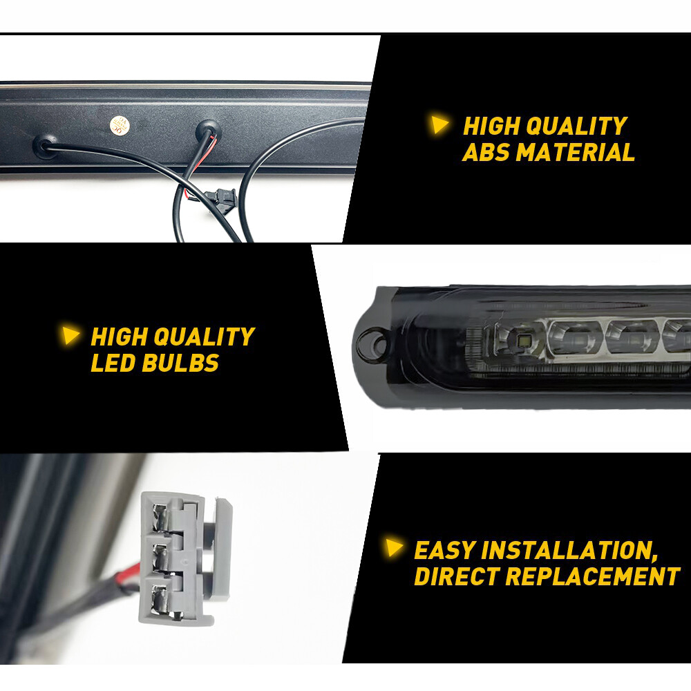 Led 3rd Third Brake Light Cargo For Ford 2000-2005 Excursion Red+white Smoked