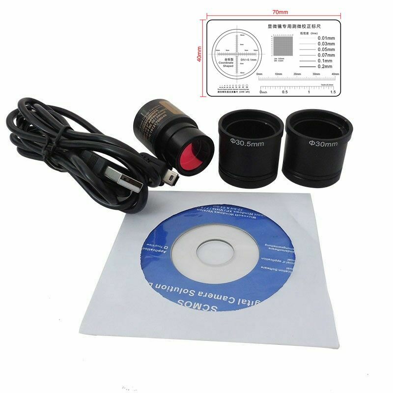 5MP USB Video CCD Camera Stereo Microscope Image Capture Electronic Eyepiece