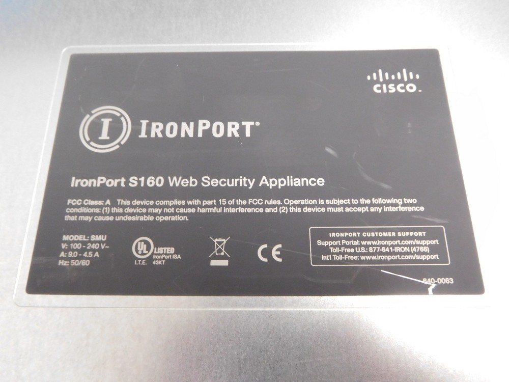 Cisco IronPort S160 Web Security Appliance