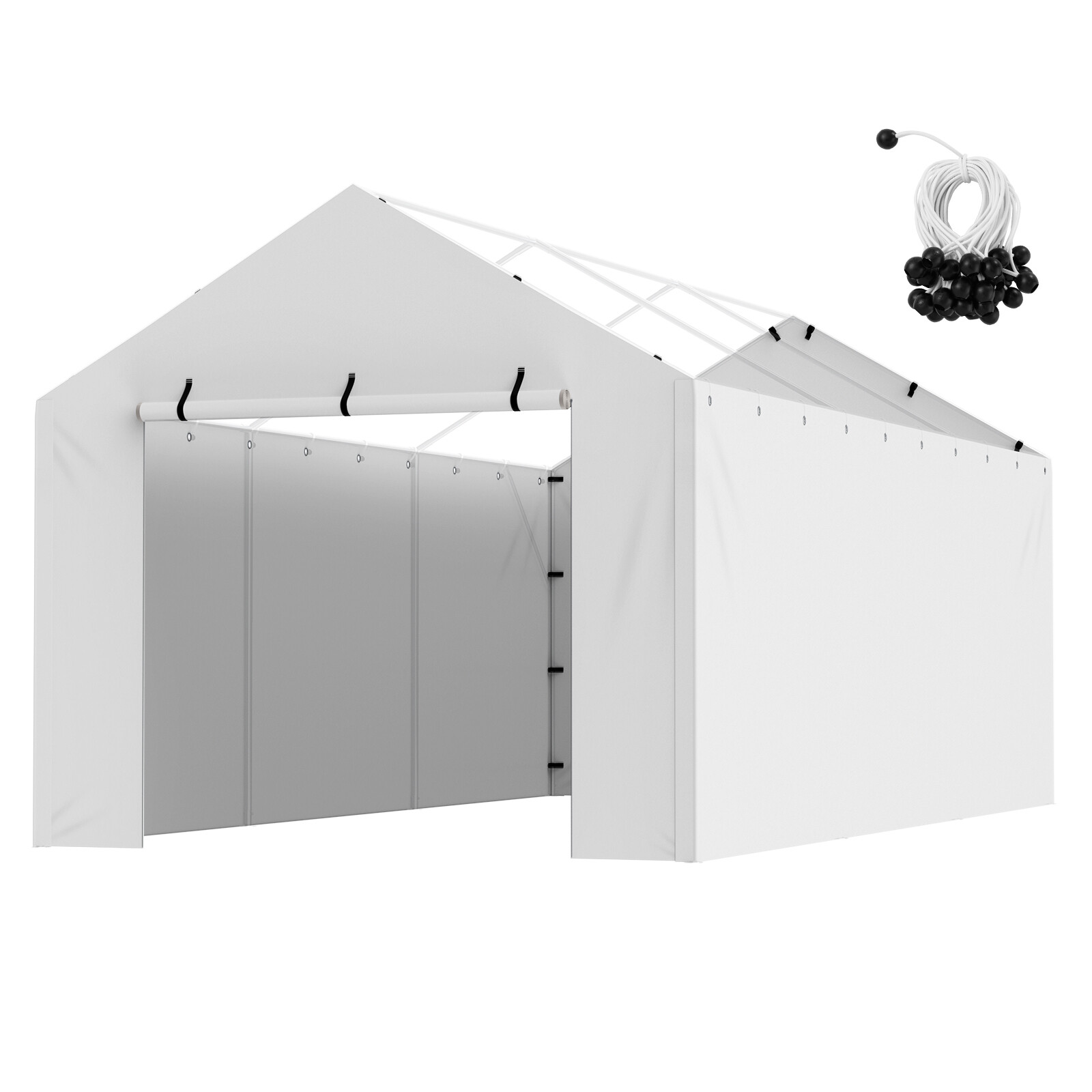 VEVOR Carport Replacement Canopy Car Shelter Side Wall Tent 10 x 20 ft White