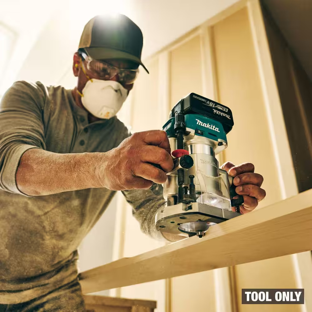 18V LXT Lithium-Ion Brushless Cordless Variable Speed Compact Router with Built-