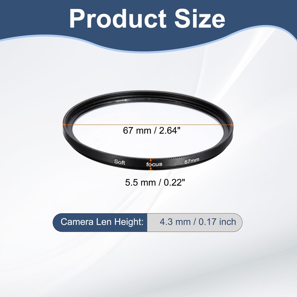 67mm Mist Filter Soft Diffusion Filter Fog Effect Camera Lens Black