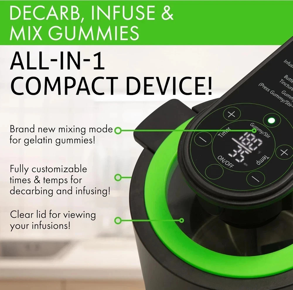 3-In-1 Magical Herb Infuser Machine, Decarboxylator & Gummy Maker. Magic Butter