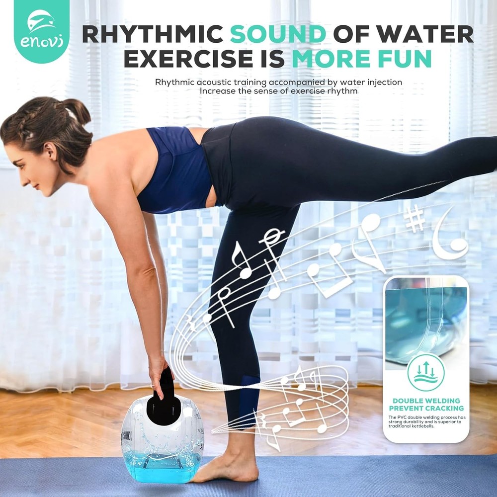 Easygo Kettlebells, Foldable Water-Filled Kettlebell, Adjustable Kettlebell